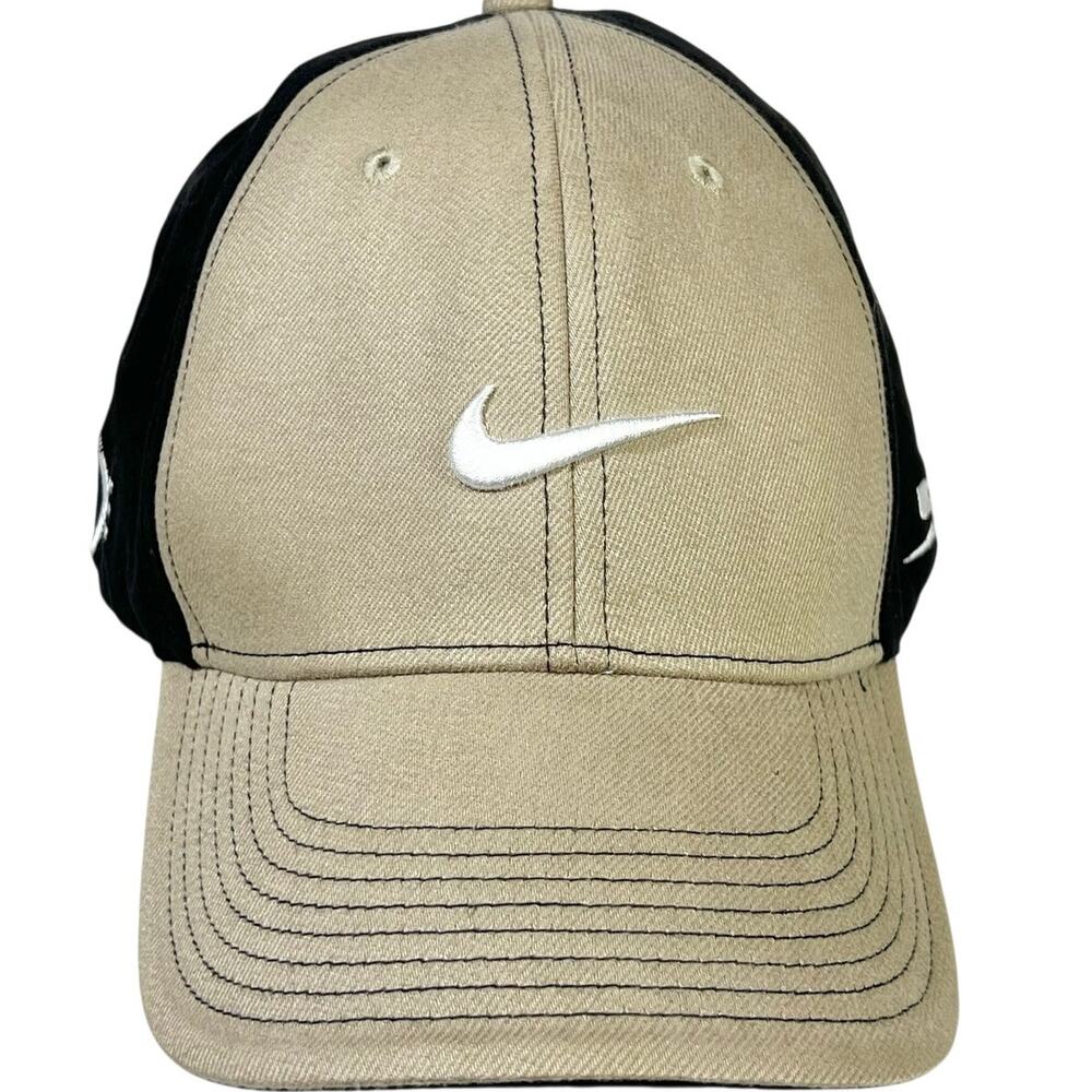 Nike Golf Hat One SQ SasQuatch Fit Dry Cap Baseball Swoosh Beige Black L/XL